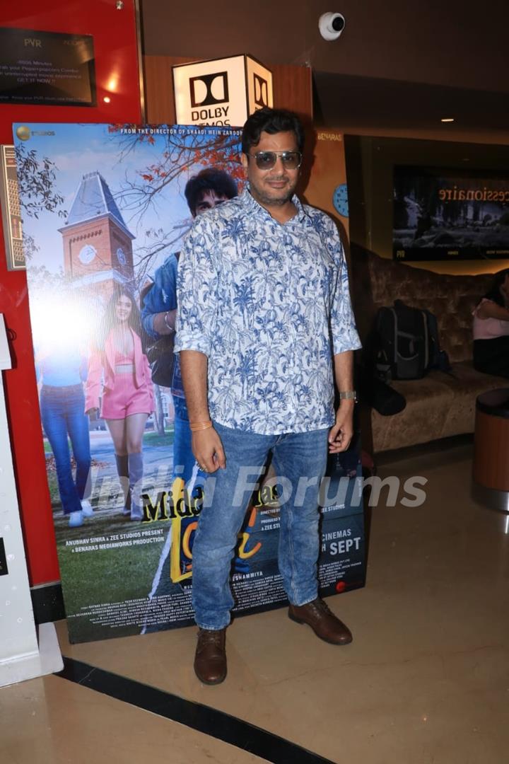 Mukesh Chhabra snapped at Middle Class Love premiere in Juhu