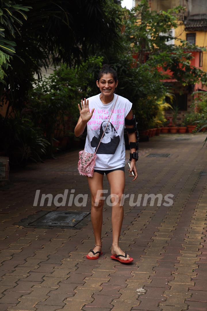 Kubbra Sait spotted in Bandra