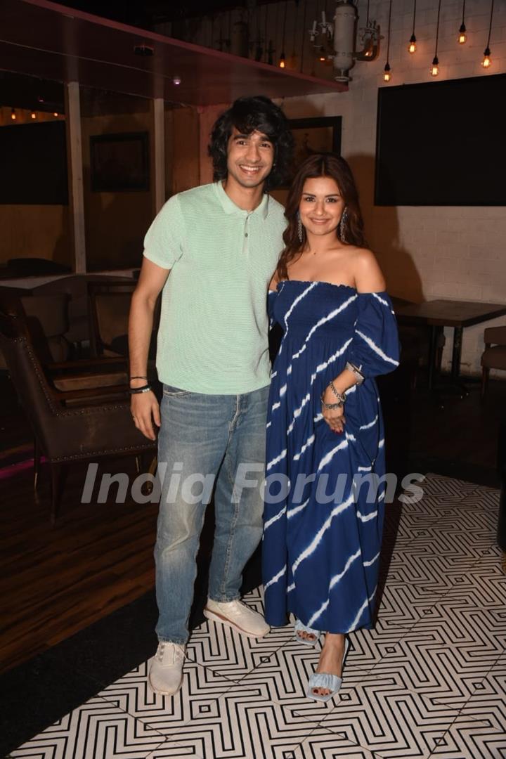 Avneet Kaur and Shantanu Maheshwari snapped promoting their latest song Kesariyo Rang in the city 