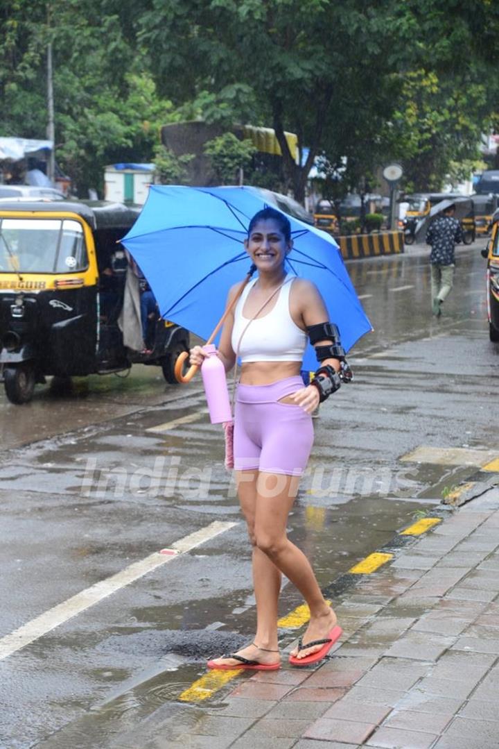 Kubbra Sait spotted in Bandra