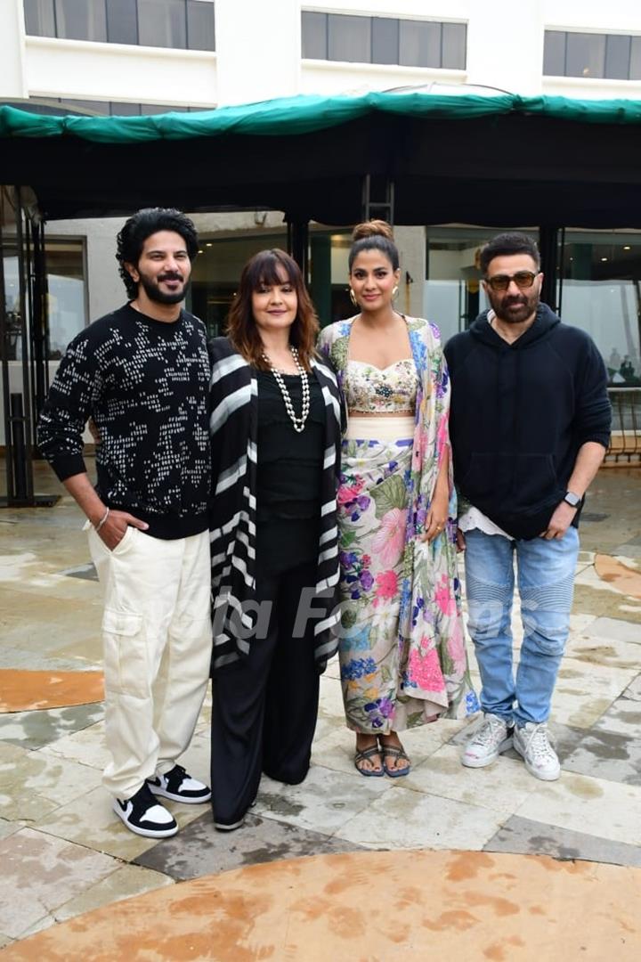 Sunny Deol, Dulquer Salmaan, Pooja Bhatt, Shreya Dhanwanthary snapped promoting film Chup in the city