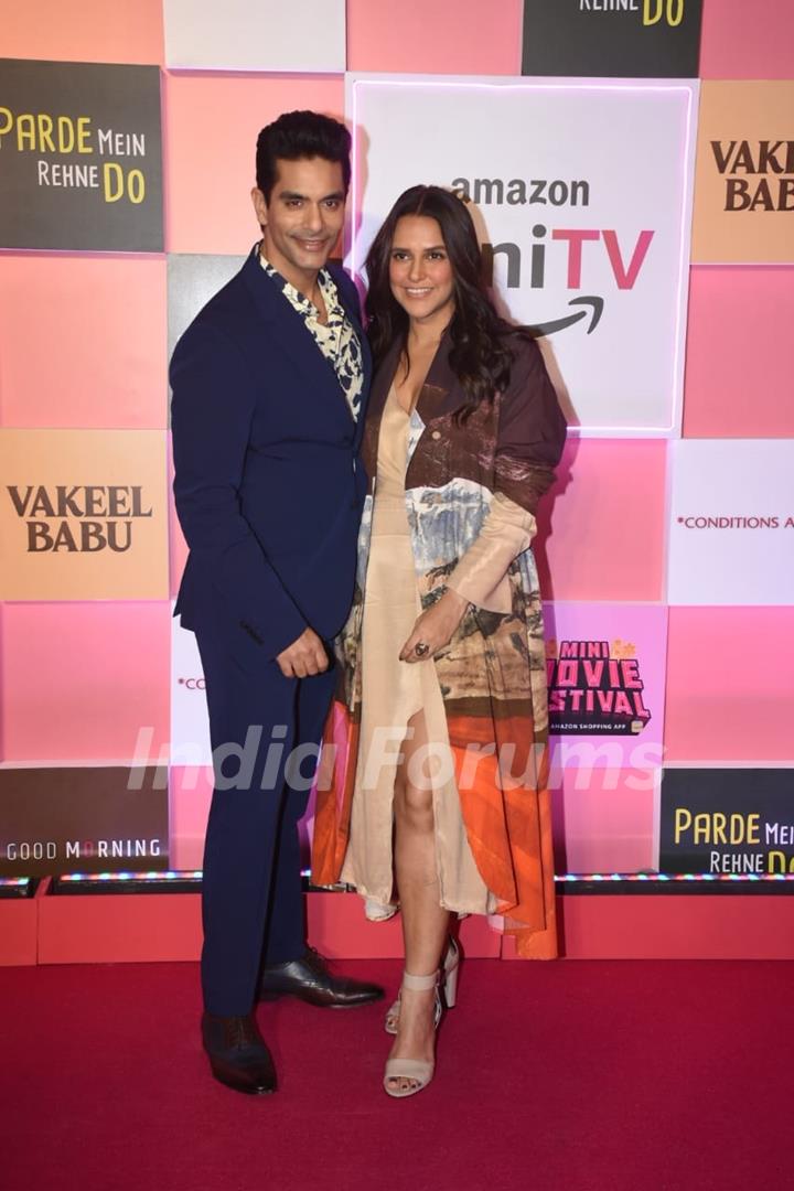 Angad Bedi, Neha Dhupia snapped at the Amazon MiniTV movie festival