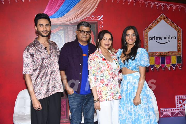 Madhuri Dixit, Gajraj Rao, Ritwik Bhowmik and Srishti Srivastava spotted for promoting film Maja Ma