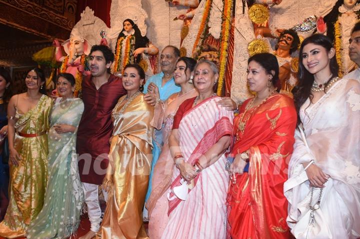 Kajol, Rani Mukerji, Ranbir Kapoor, Tanisha Mukherjee, Jaya Bachchan, Ayan Mukerji, Mouni Roy and others celebs snapped during Durga Puja at North Bombay Sarbojanin snapped during Durga Puja at North Bombay Sarbojanin