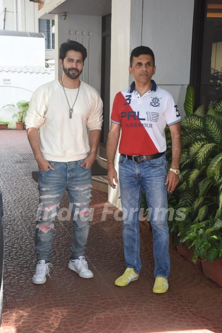 Varun Dhawan spotted at Anand Pandit's office in Juhu