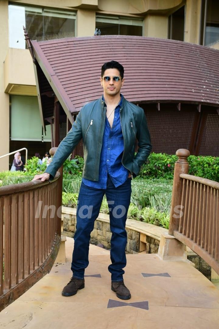 Sidharth Malhotra spotted promoting his upcoming film Thank God at JW Marriott in Juhu