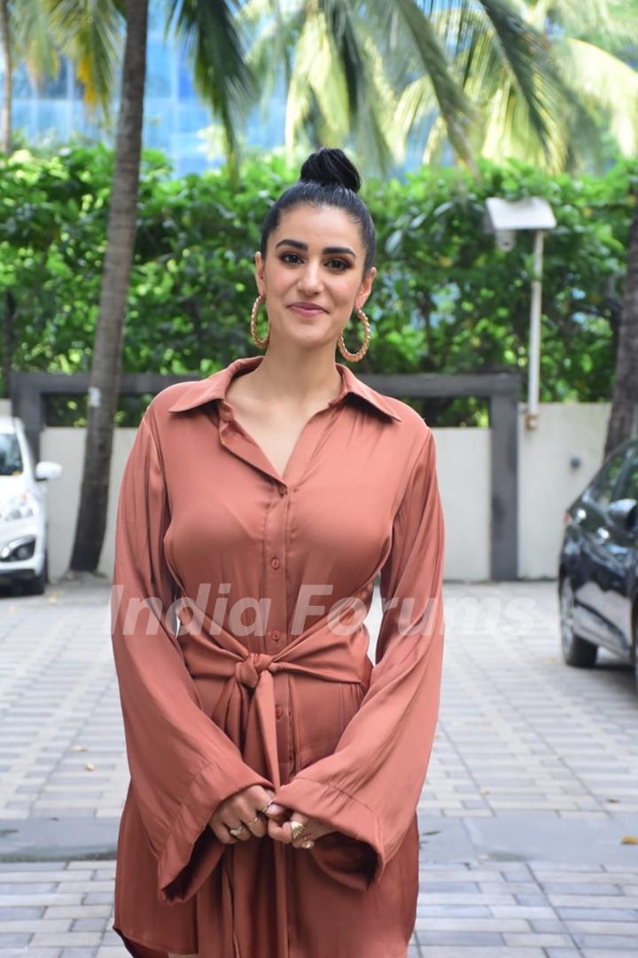 Sonia Rathee spotted promoting upcoming film Tara Vs Bilal at T-Series office in Mumbai 