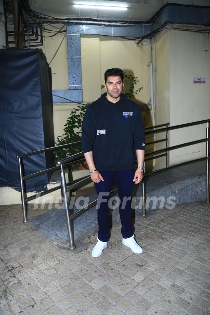 Nikitin Dheer snapped at teh screening of Thank God 