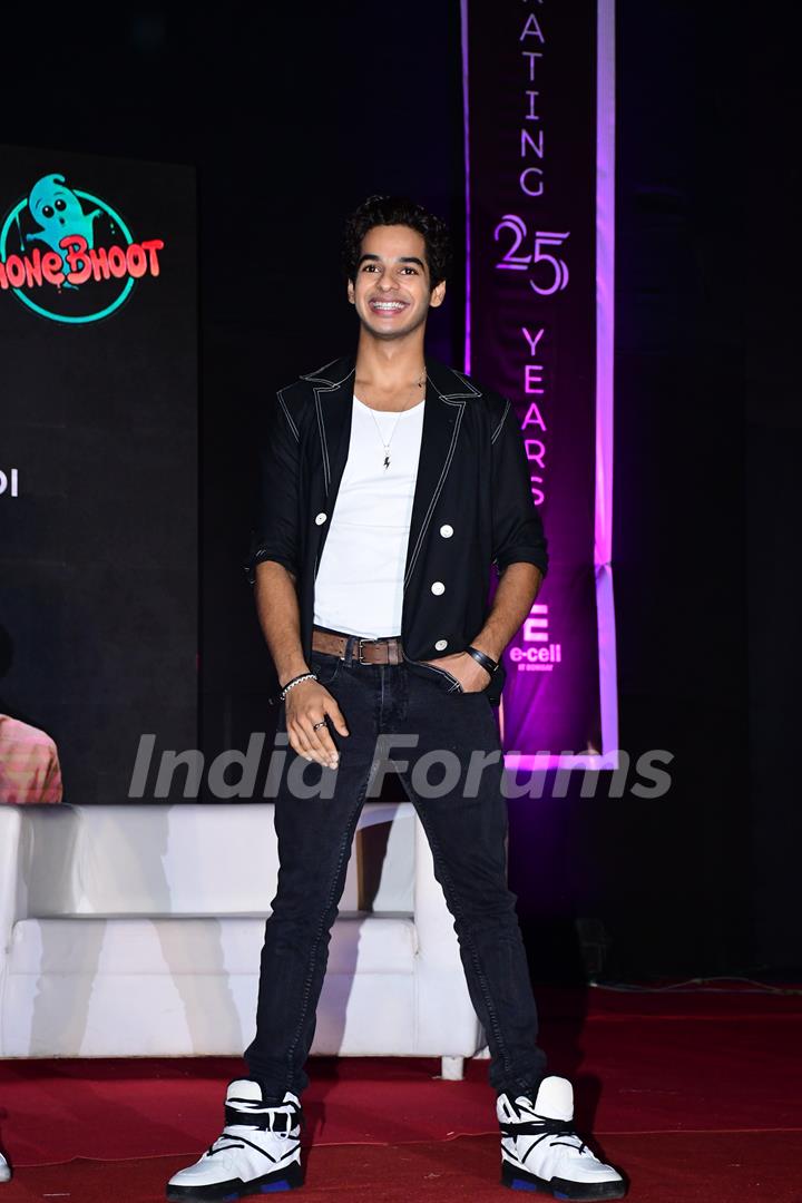 Ishaan Khattar snapped for promoting his upcoming film PhoneBhoot at IIT Bombay 
