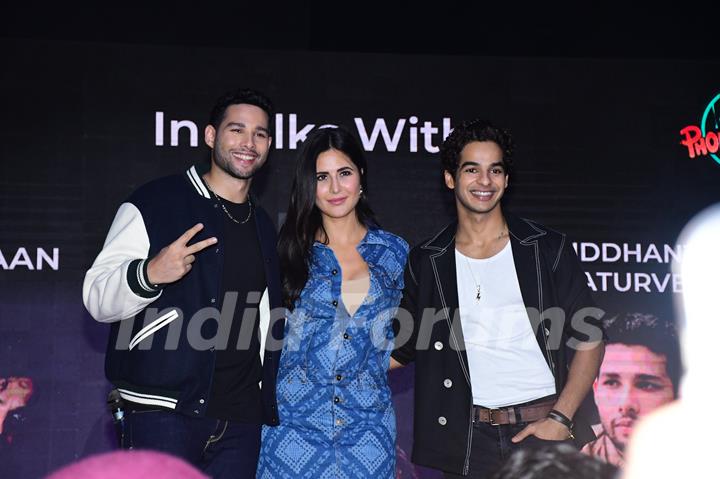 Katrina Kaif, Siddhant Chaturvedi, Ishaan Khattar snapped for promoting their upcoming film PhoneBhoot at IIT Bombay 