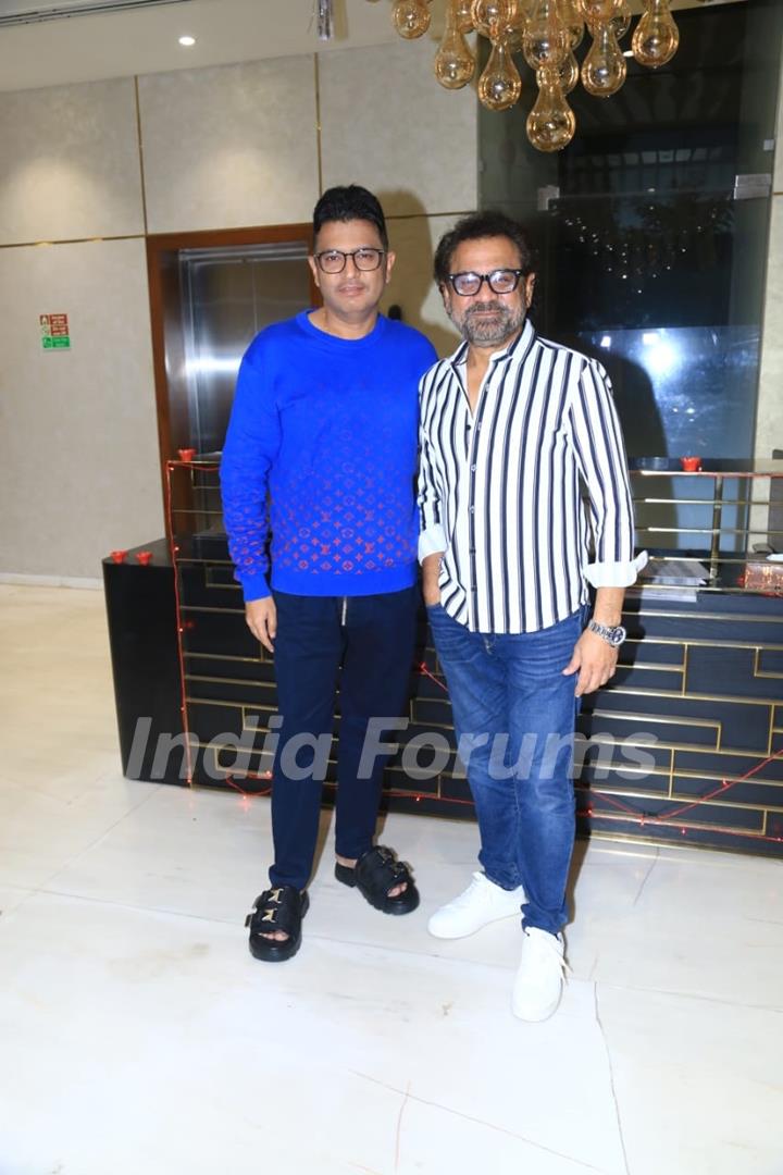 Bhushan Kumar, Anees Bazmee spotted at Double XL screening at T-Series office in Andheri 
