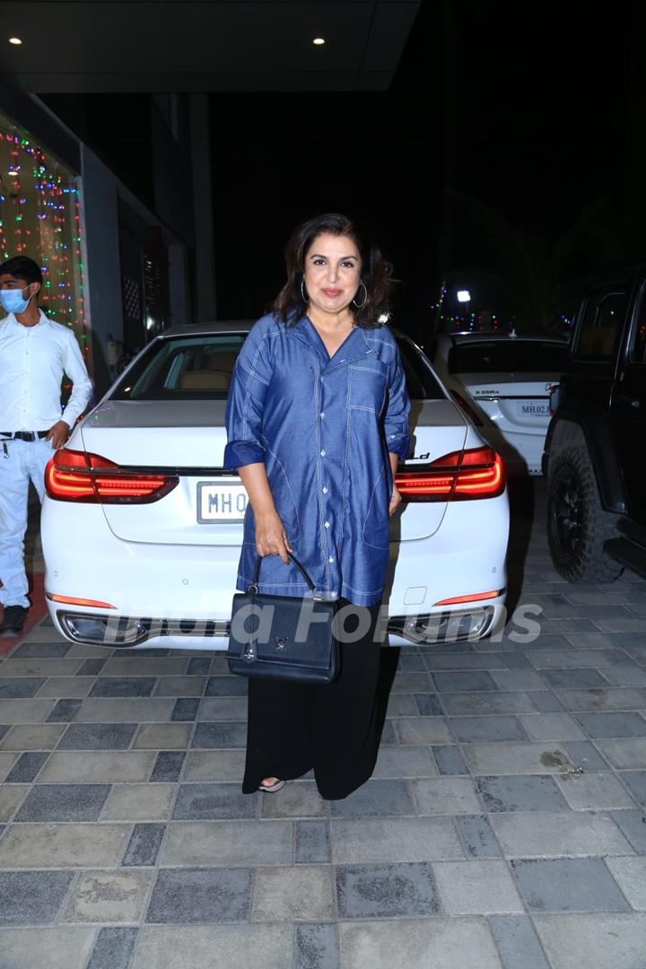 Farah Khan spotted at Double XL screening at T-Series office in Andheri 