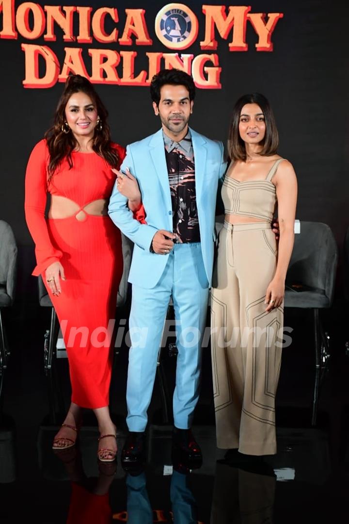 Rajkummar Rao, Huma Qureshi, Radhika Apte and others snapped at Monica O My Darling trailer launch at JW Marriott in Juhu