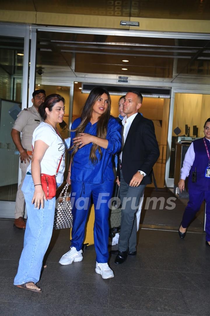 Priyanka Chopra spotted at the Mumbai airport