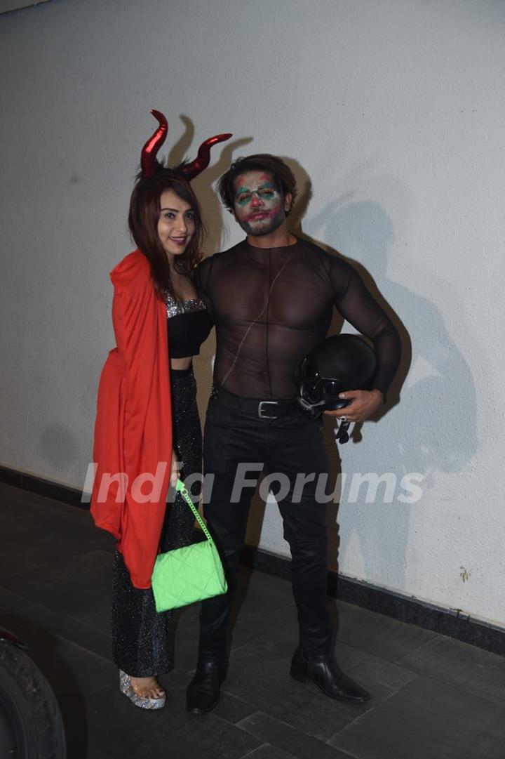 Karanvir Bohra attend Ankita Lokhande's Halloween bash