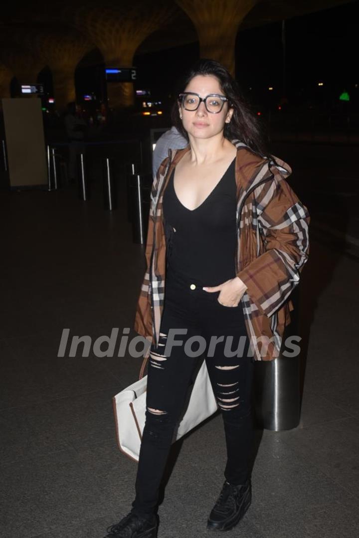 Tamannaah Bhatia spotted at the Mumbai airport