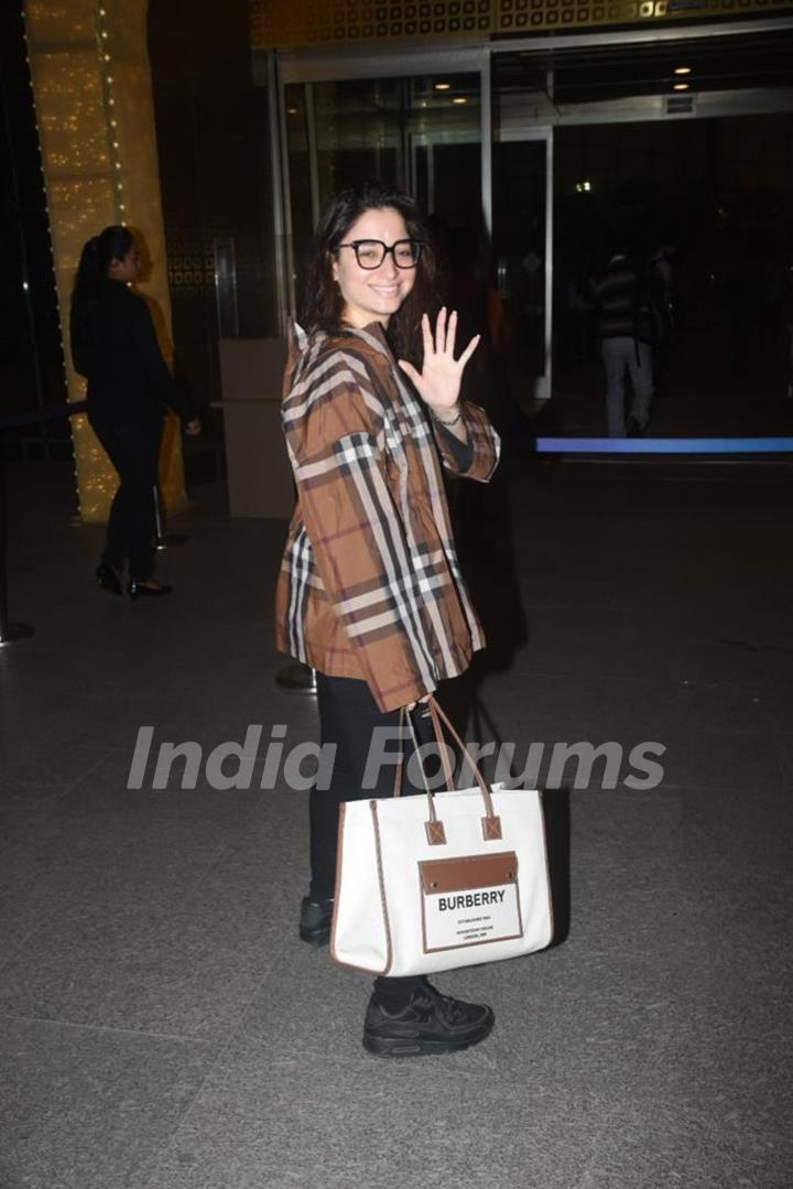 Tamannaah Bhatia spotted at the Mumbai airport