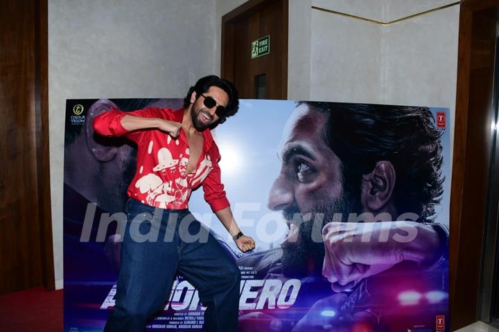 Ayushmann Khurrana spotted promoting his upcoming film An Action Hero at T-Series office in Andheri 