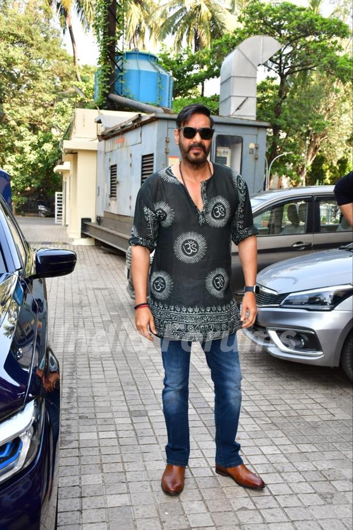 Ajay Devgn spotted for the teaser preview of Bholaa at Juhu PVR