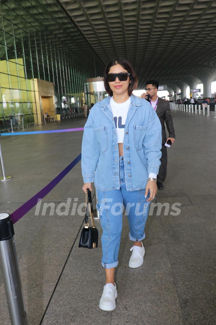 Bhumi Pednekar spotted at the Mumbai airport