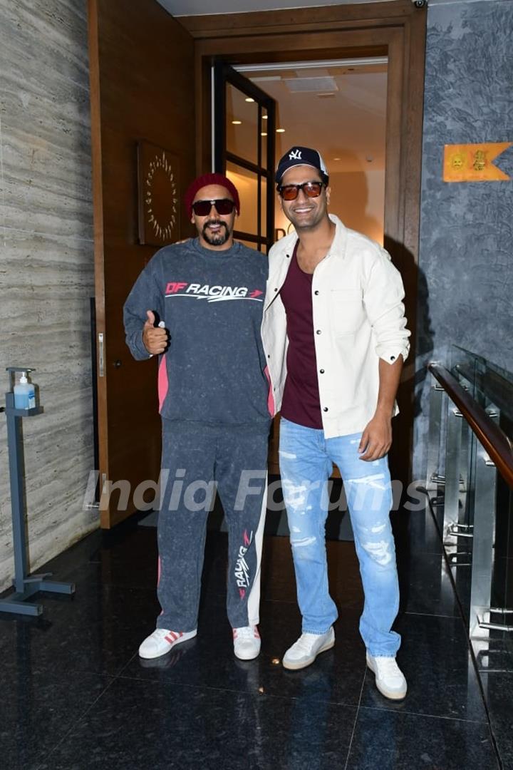 Vicky Kaushal and Shashank Khaitan spotted promoting their upcoming film Govinda Naam Mera 