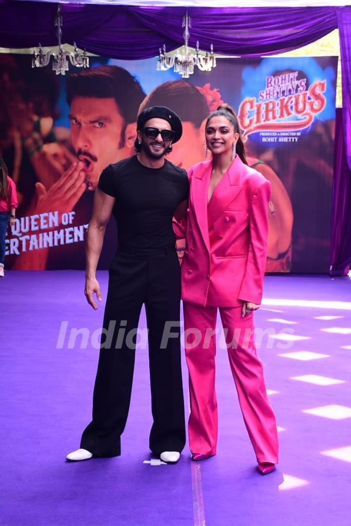 Deepika Padukone, Ranveer Singh snapped at the Song launch of the  ‘Current Laga Re’ from Cirkus