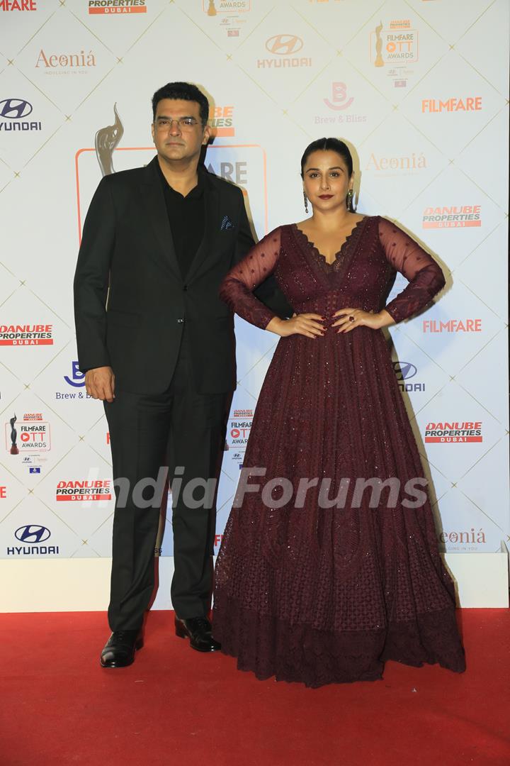 Siddharth Roy Kapur, Vidya Balan attend the Filmfare OTT Awards 2022