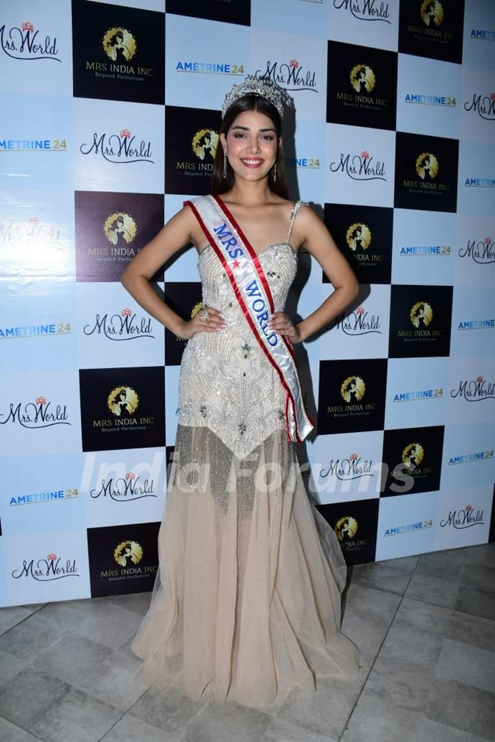 Mrs world Sargam Koushal snapped in Andheri 