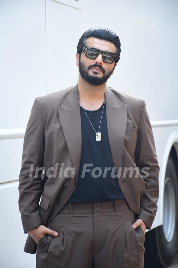 Arjun Kapoor snapped promoting upcoming film Kuttey on the sets of Indian Idol 13