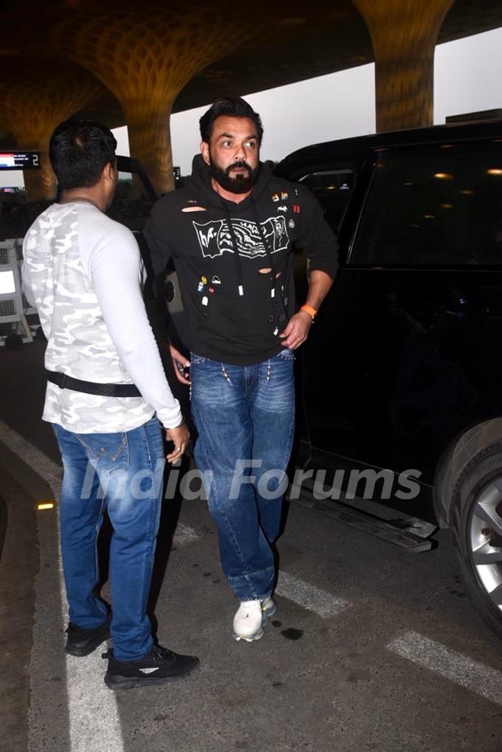 Bobby Deol spotted at the Mumbai airport