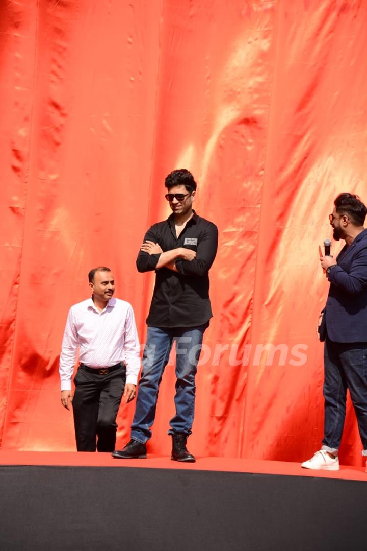 Adivi Sesh snapped for grand announcement of his upcoming film G2 at City Mall in Andheri 