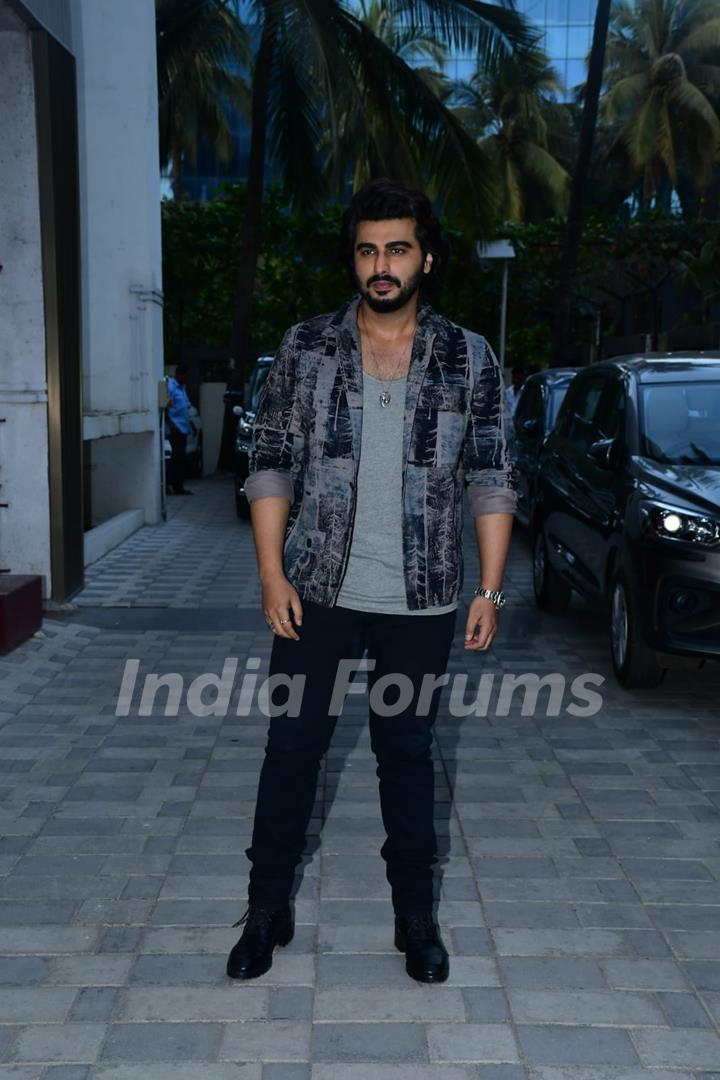 Arjun Kapoor snapped promoting upcoming film Kuttey at T-Series Office in Andheri 