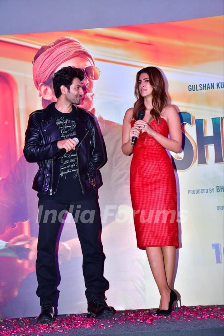 Kartik Aaryan, Kriti Sanon attend the trailer launch of Shehzada