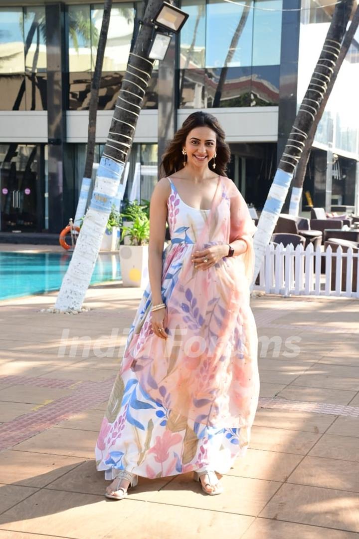 Rakul Preet Singh spotted promoting her upcoming film Chatriwali