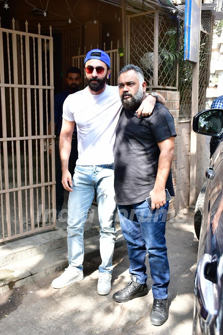 Ranbir Kapoor Luv Ranjan  spotted at dubbing studion in Bandra