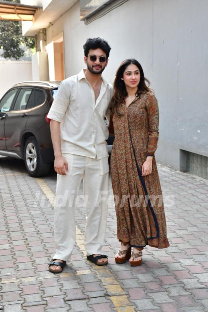 Rohit Saraf, Pashmina Roshan snapped at Ramesh S Taurani’s house