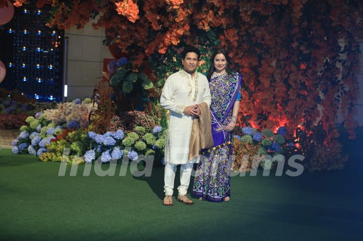  Ambani family snapped on the occasion of Anant Ambani, Radhika Merchant engagement ceremony at Antilla