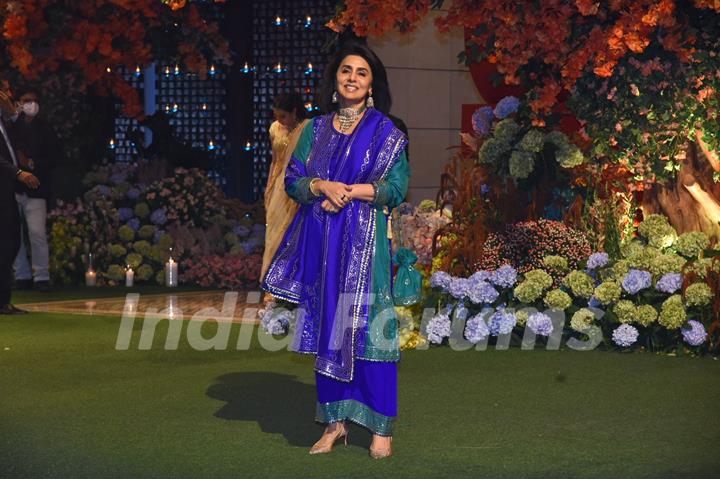 Neetu Kapoor  grace the engagement ceremony of Anant Ambani and Radhika Merchant