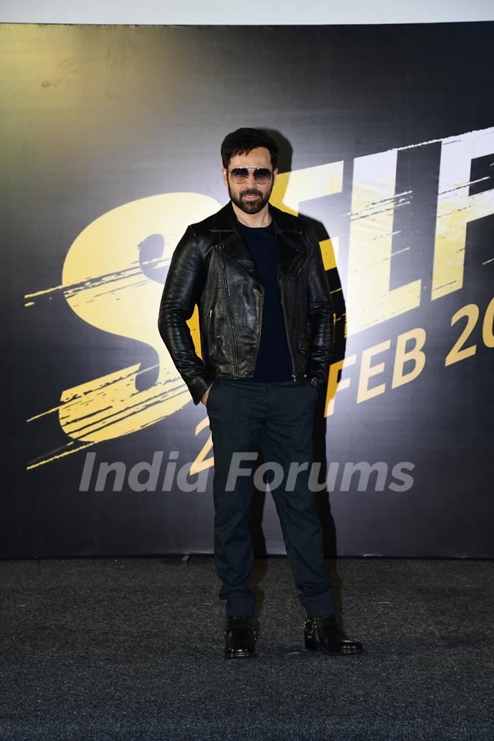 Emraan Hashmi snapped at the trailer launch of Selfiee