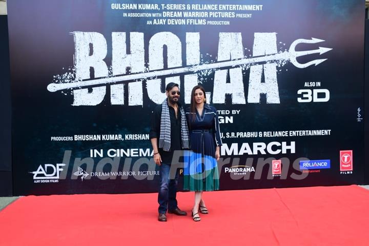 Ajay Devgn, Tabu grace the teaser launch of Bholaa