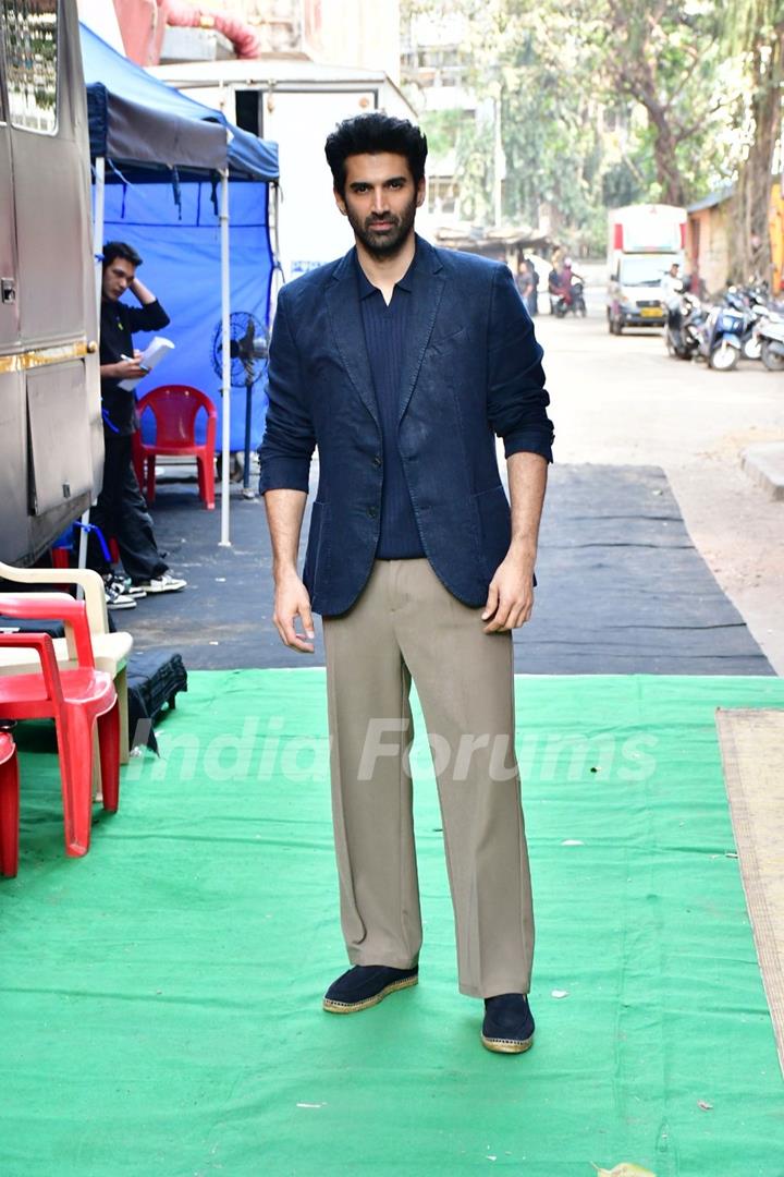 Aditya Roy Kapur snapped at golden tabaco studios in the city 