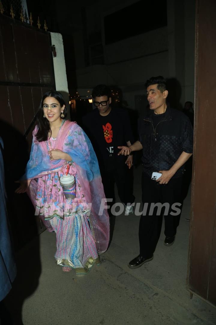 Sara Ali khan, Manish Malhotra, Karan Johar