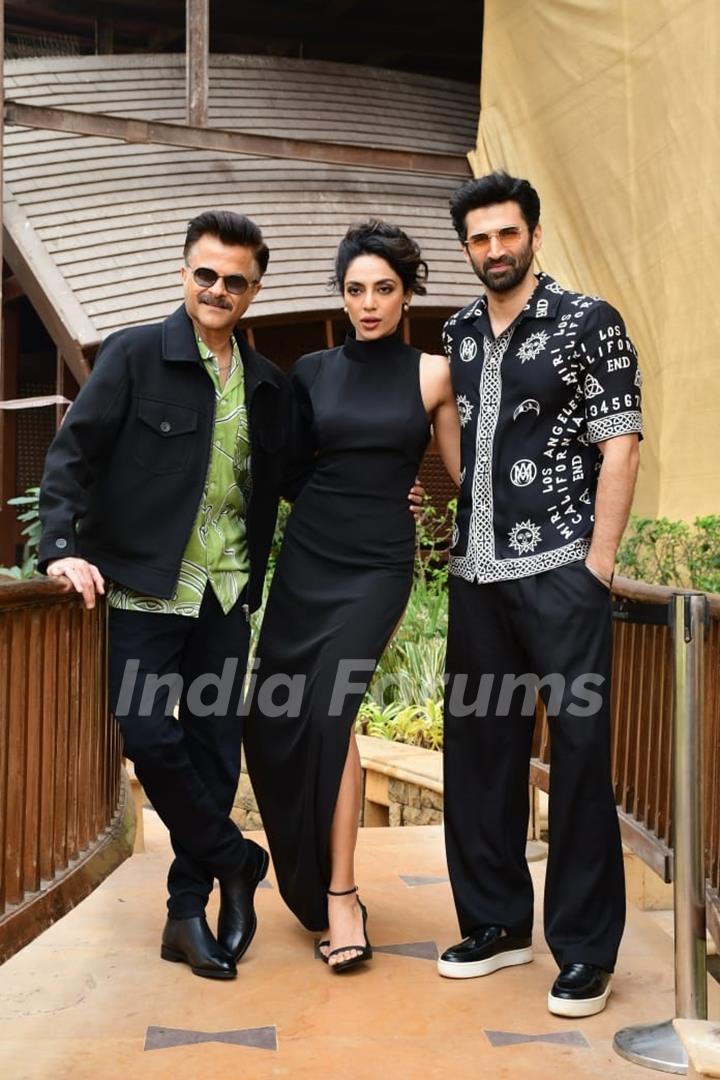 Anil Kapoor, Aditya Roy Kapur, Sobhita Dhulipala snapped promoting their Web Series The Night Manager in the city 