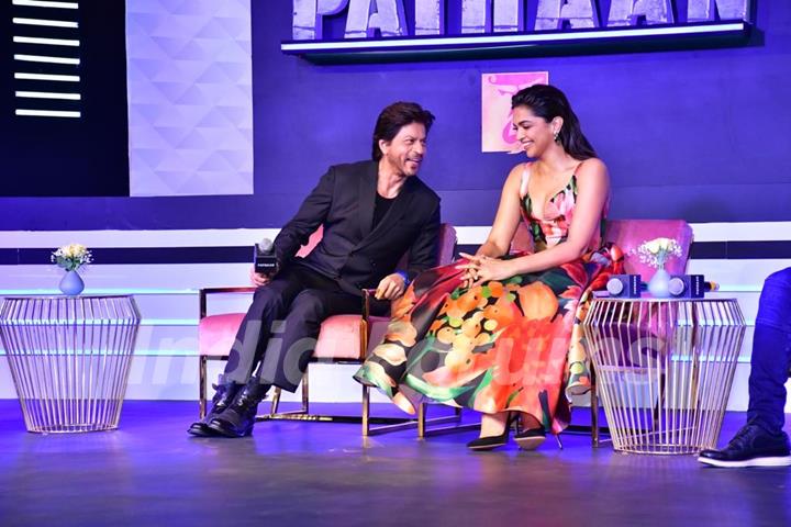 Shah Rukh Khan, Deepika Padukone attend the press conference on the success of Pathaan