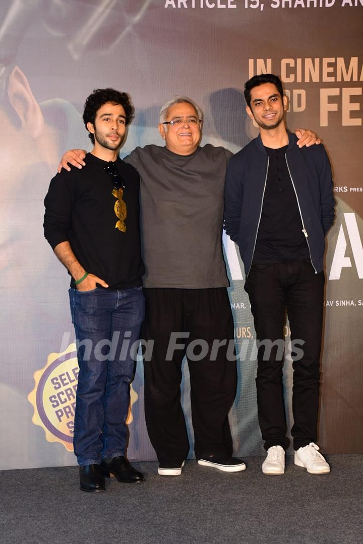 Hansal Mehta, Aditya Rawal, Zahan Kapoor 