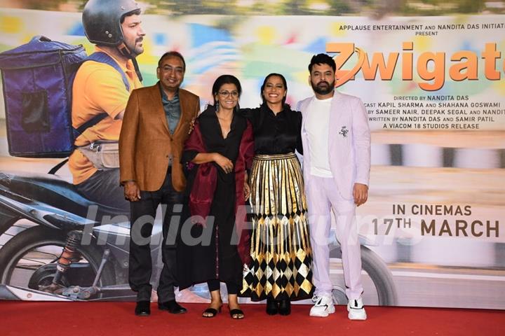 Kapil Sharma, Shahana Goswami, Nandita Das, Sameer Nair snapped at the trailer launch of Zwigato 