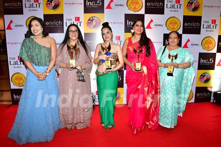 Uorfi Javed and Ila Arun spotted at the Heroini Awards