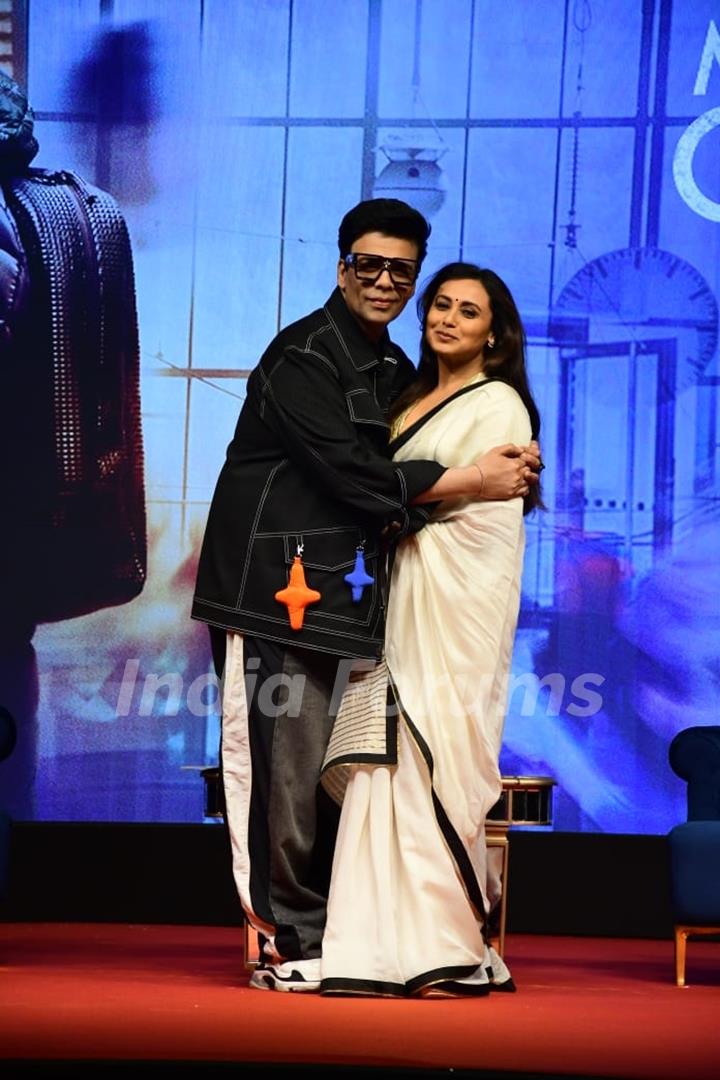  Rani Mukerji, Karan Johar snapped at the press conference of Mrs. Chatterjee Vs Norway 