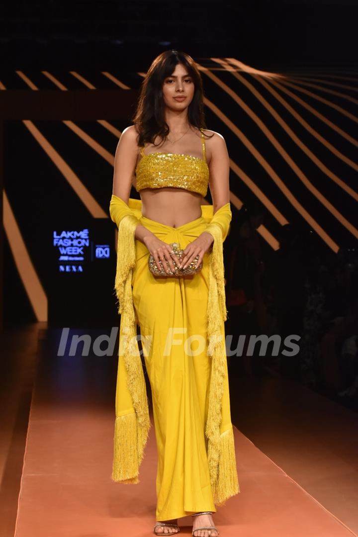 Khushi Kapoor walk the ramp at Lakme Fashion Week 2023 – Day 3