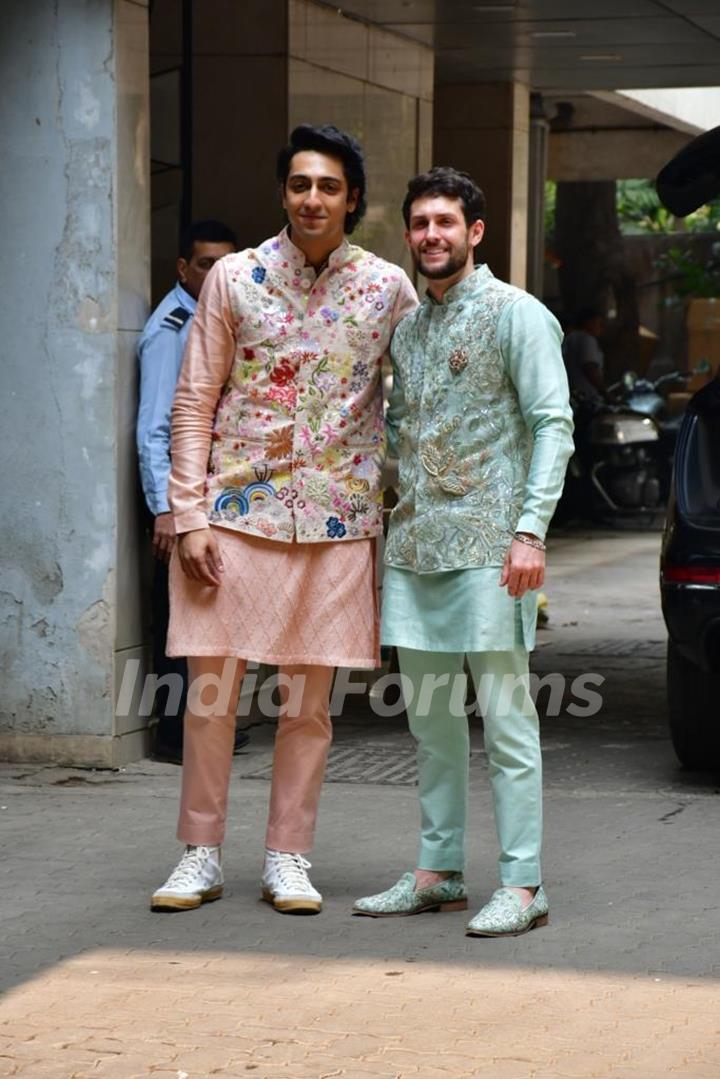 Ahaan Panday, Ivor McCray V attending Alaana Panday and Deane Panday Mehendi Ceremony 